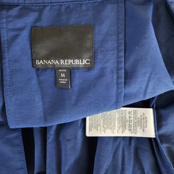 Banana republic Spring Opera Coat Spring Navy Trench Size Medium - Picture 7 of 11